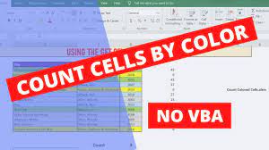 count colored cells in excel without