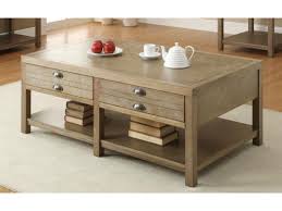 Light Oak Coffee Table With Two Drawers