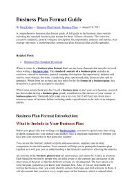 A great business plan consists of a few things: Business Plan Format Guide Vrushali Strategic Management Income Statement