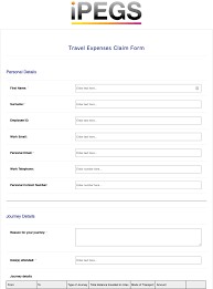 travel expenses claim form template
