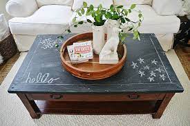 Chalkboard Top Coffee Table Makeover