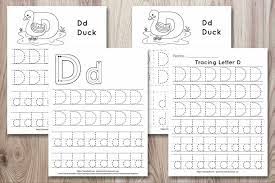 free printable letter d tracing