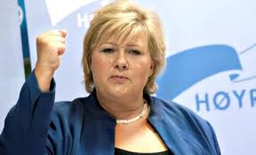 Som kommunalminister 2001 – 2005 startet Høyre-leder Erna Solberg bruddene med FNs anbefalinger i norsk asylpolitikk. Foto: Elin Høyland, DN. - Erna_bilde-i-DN-658x400