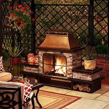 Sunjoy Outdoor Fireplace Patio Wood