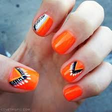 Stilleto nail art design easy orange pro gel trophy cup gold almond. Top Cute Orange Nail Art Designs Fashionist Now