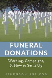 funeral donations wording caigns
