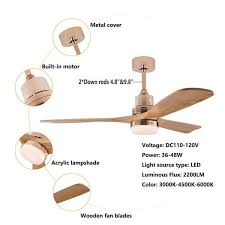 smart timing light brown ceiling fan