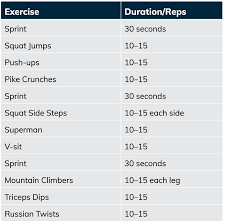 body sprint body weight circuit