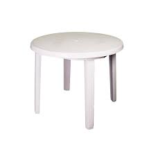 Plastic Patio Table White Thorns Group