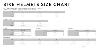 Scott Bike Helmet Size Chart