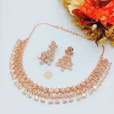 rose gold plated cubic zirconia