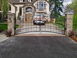 Double Swing Gate Fabricate At An Angle To Account For The