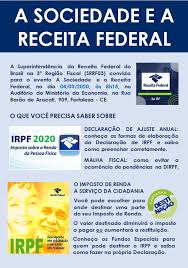 Favor entrar em contato com&colon; A Sociedade E A Receita Federal Dirpf 2020 E Campanha Destinacao Do Imposto De Renda Participe Portugues Brasil