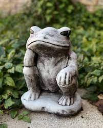 Concrete Frog Sculpture Outdoor Garden