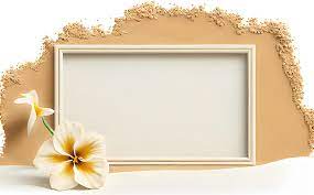 photo frame flower and sand decoration