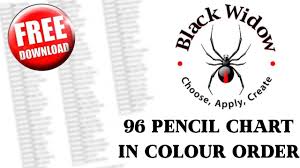 Free Download Black Widow 96 Pencil Chart In Color Order