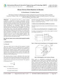 irjet shear stress distribution in beams