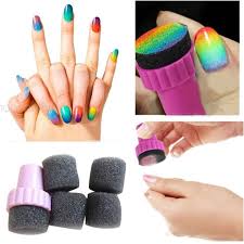 4pcs set nail art polish sponge brush