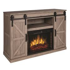 Electric Fireplace Barnboard Grey