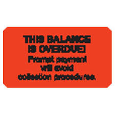 Chart Label Bal Overduefl Red 250 Rl