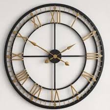 Black Og Round Iron Wall Clock For