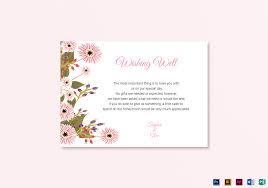 Floral Wedding Wishing Well Card Template