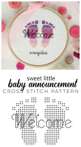 On Welcoming A New Baby Baby Cross Stitch Patterns Cross