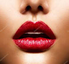 y lips beauty red lips makeup stock