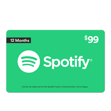 spotify 99 12 month gift card email