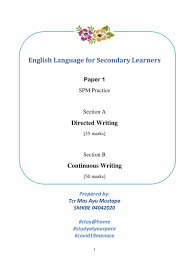 spm english 1119 ( 1 & 2 ) exam papers format the new kbsm literature component some simple ways to improve your format ( paper 2 ) objective and subjective written test section a : Spm English Paper 1 Practice By Flipsnack