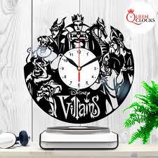 Villains Disney Vinyl Wall Clock Queen