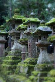 Mossy Stone Lantern Japanese Garden