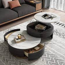Modern Round Coffee Table With Lift Top