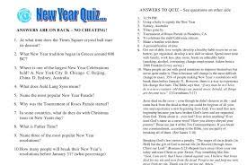 New year quiz with questions and answers about new year's eve and new year's day. Quiz