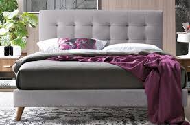 inspire novara light grey fabric bed