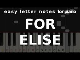 for elise easy letter notes for piano