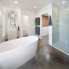75 white concrete floor bathroom ideas