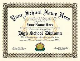 Amazon Com High School Diploma Personalized With Your Info