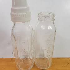 Vintage Glass Baby Bottles Evenflo