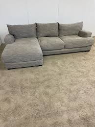 gray leighton sectional couch sofa
