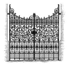 Garden Gate Vector Art Stock Images