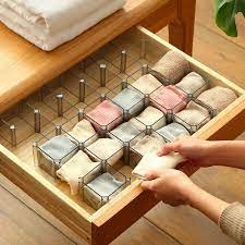 This underwear and sock drawer organizer set includes 56 slots that will contain each individual item or pair of socks. Pin On 2019