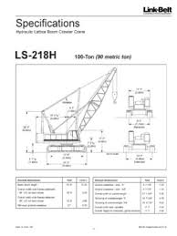 Link Belt Ls 218h Specifications Cranemarket