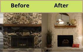 How To Update A 1970s Stone Fireplace