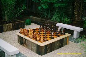 Outdoor Checkers Giant Chess Sets Are