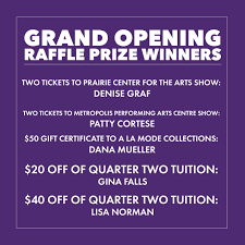 Heres The List Of The Grand Opening Raffle Prize Winners If You