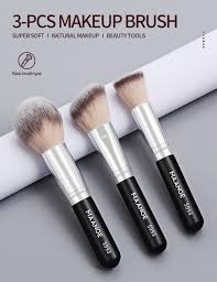 maange 3 pcs basic makeup brush set