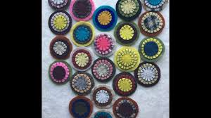 penny rug circles from felted wool