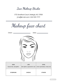 free realistic makeup face chart