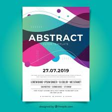Abstract Flyer Template With Flat Design Vector Free Download